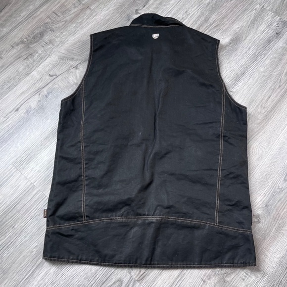 Kuhl Burr Vest  Large Canvas Gunmetal Black Vintage Patina Dye Size L - Picture 12 of 13